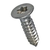 BN 15856 - Hexalobular (6 Lobe) socket flat countersunk head tapping screws with cone end type C (ISO 14586 C), A2