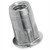 BN 25036 - Blind rivet nuts flat head, semi-hexagonal shank, open end (FASTEKS® FILKO HUC/FEF), steel, zinc plated with thick layer passivation