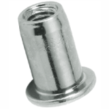 BN 25527 - Blind rivet nuts flat head, round shank, open end (FASTEKS® FILKO UC/FEF), steel, zinc plated with thick layer passivation