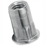 BN 25550 - Blind rivet nuts flat head, semi-hexagonal shank, open end (FASTEKS® FILKO HEXFK), steel, zinc plated with thick layer passivation